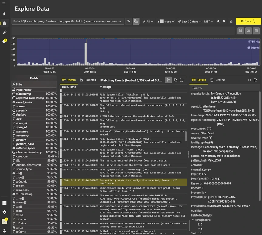 Example of Massive Scale Adaptive Querying Engine